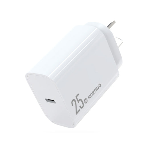NORTHJO NOPD2501 PD 25W USB-C / Type-C Single Port Fast Charger, Plug Type:AU Plug(White) - USB Charger by NORTHJO | Online Shopping UK | buy2fix