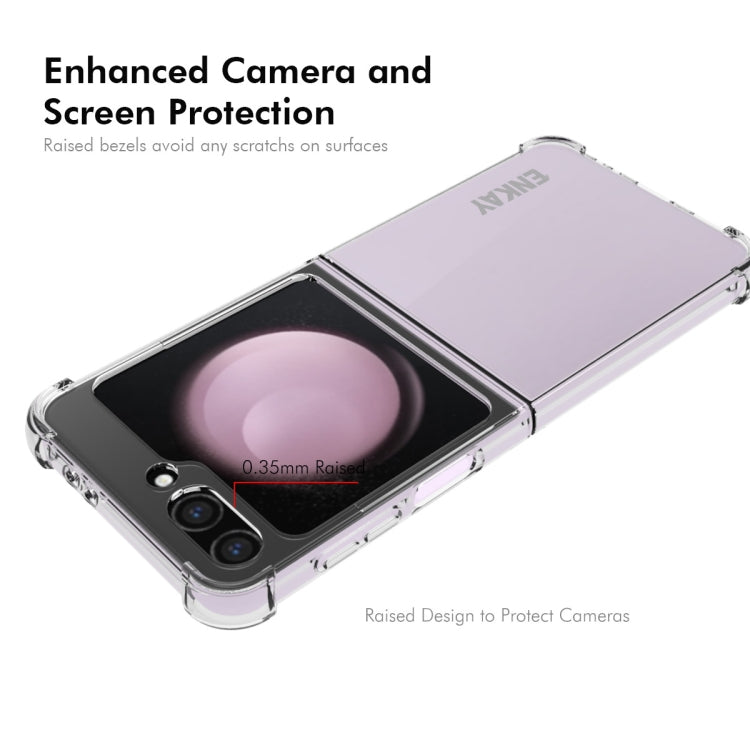 For Samsung Galaxy Flip6 ENKAY Clear TPU Shockproof Anti-slip Phone Case - Galaxy Z Flip6 5G Cases by ENKAY | Online Shopping UK | buy2fix
