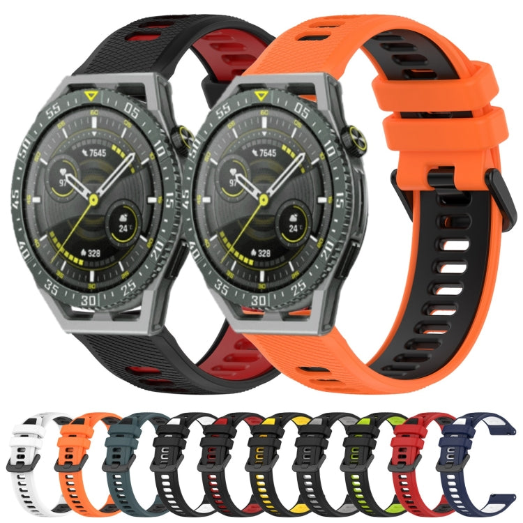 For Honor Magic Watch 2 46mm 22mm Sports Two-Color Silicone Watch Band(Red+Black) - Watch Bands by buy2fix | Online Shopping UK | buy2fix