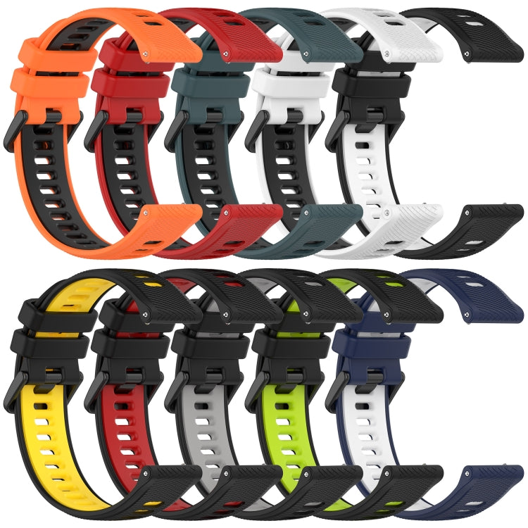 For Honor Watch GS 3i 22mm Sports Two-Color Silicone Watch Band(Orange+Black) - Watch Bands by buy2fix | Online Shopping UK | buy2fix