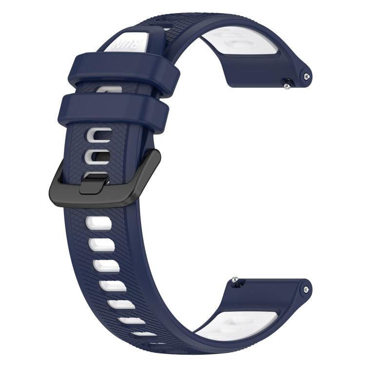For Honor Magic Watch 2 46mm 22mm Sports Two-Color Silicone Watch Band(Midnight Blue+White) - Watch Bands by buy2fix | Online Shopping UK | buy2fix