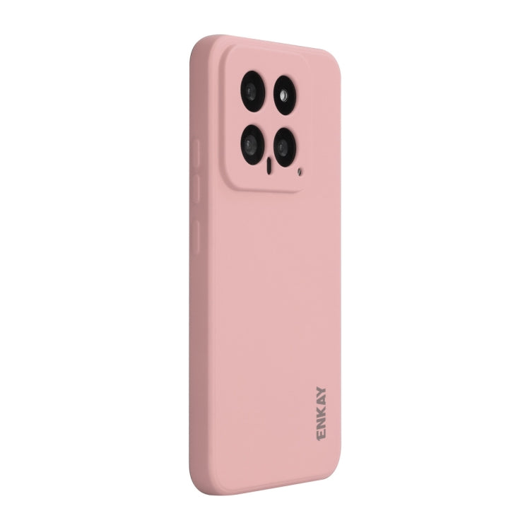 For Xiaomi 14 ENKAY Hat-Prince Liquid Silicone Shockproof Soft Phone Case(Pink) - 14 Cases by ENKAY | Online Shopping UK | buy2fix