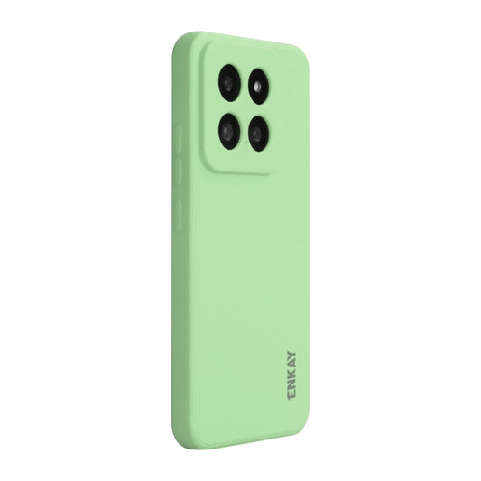 For Xiaomi 14 Pro ENKAY Hat-Prince Liquid Silicone Shockproof Soft Phone Case(Light Green) - 14 Pro Cases by ENKAY | Online Shopping UK | buy2fix