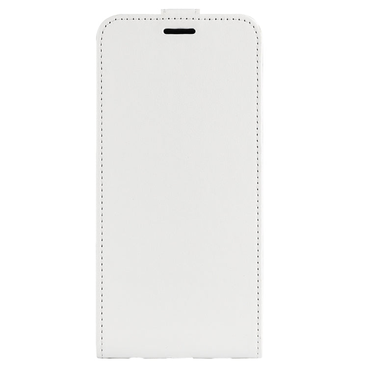 For iPhone 16 R64 Texture Single Vertical Flip Leather Phone Case(White) - iPhone 16 Cases by buy2fix | Online Shopping UK | buy2fix