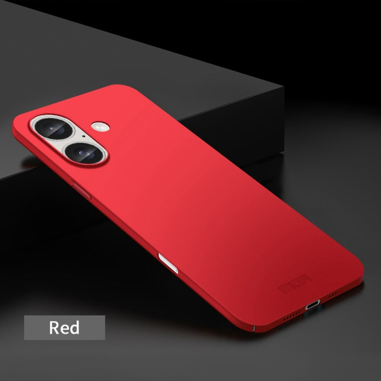 For iPhone 16 MOFI Frosted PC Ultra-thin Hard Phone Case(Red) - iPhone 16 Cases by MOFI | Online Shopping UK | buy2fix