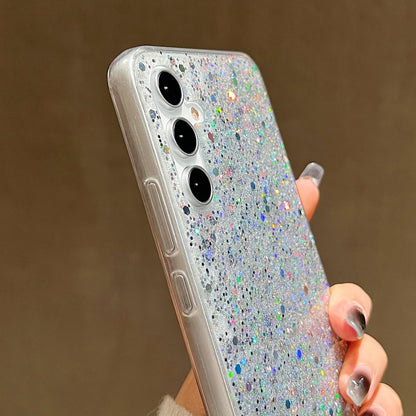 For Samsung Galaxy S24 Ultra 5G Glitter Sequins Epoxy TPU Phone Case(Silver) - Galaxy S24 Ultra 5G Cases by buy2fix | Online Shopping UK | buy2fix