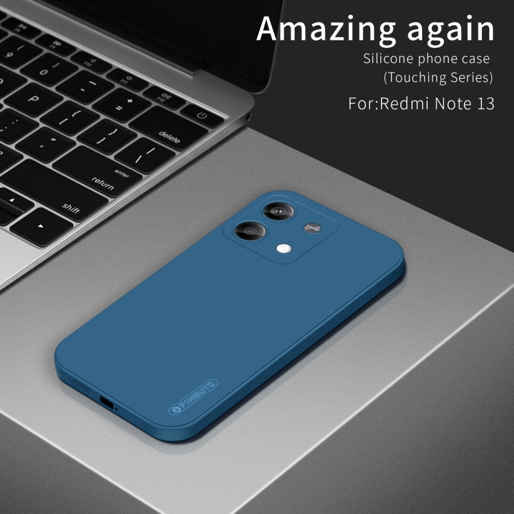 For Xiaomi Redmi Note 13 PINWUYO Sense Series Liquid Silicone TPU Phone Case(Blue) - Note 13 Cases by PINWUYO | Online Shopping UK | buy2fix