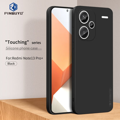 For Xiaomi Redmi Note 13 Pro+ PINWUYO Sense Series Liquid Silicone TPU Phone Case(Black) - Note 13 Pro+ Cases by PINWUYO | Online Shopping UK | buy2fix