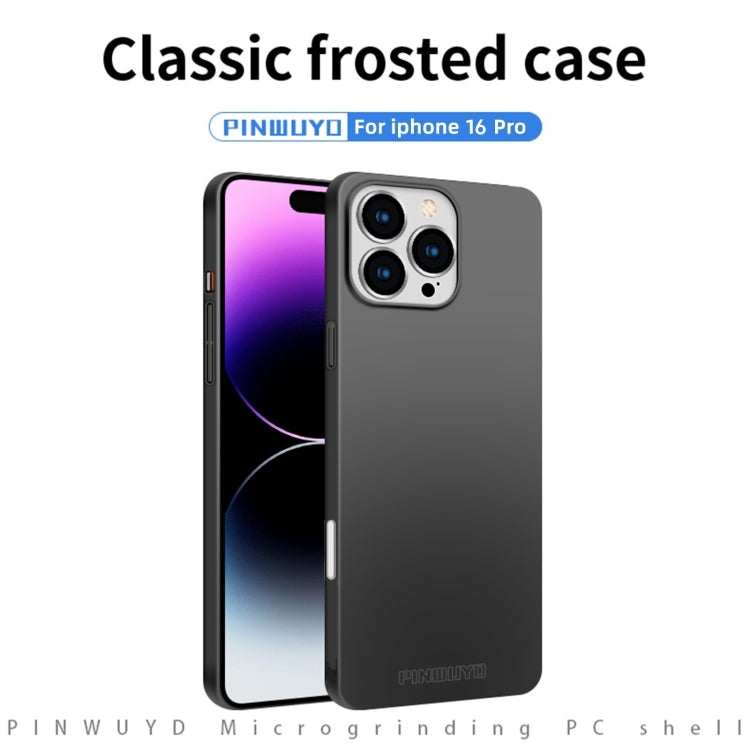 For iPhone 16 Pro PINWUYO Micro-Frosted PC Ultra-thin Hard Phone Case with Magsafe Magnetic Ring(Red) - iPhone 16 Pro Cases by PINWUYO | Online Shopping UK | buy2fix