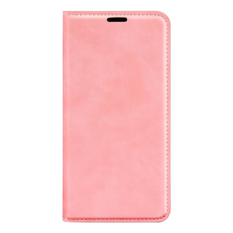 For Samsung Galaxy S25 5G Retro-skin Magnetic Suction Leather Phone Case(Pink) - Galaxy S25 5G Cases by buy2fix | Online Shopping UK | buy2fix