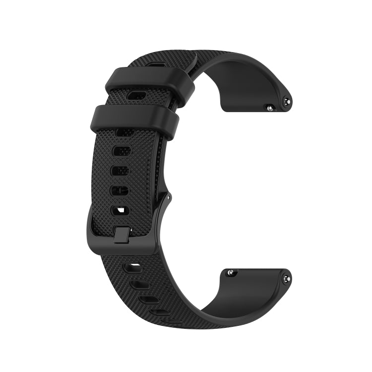 For Samsung Galaxy Watch 5 Pro  45mm 20mm Checkered Silicone Watch Band(Black) - Watch Bands by buy2fix | Online Shopping UK | buy2fix
