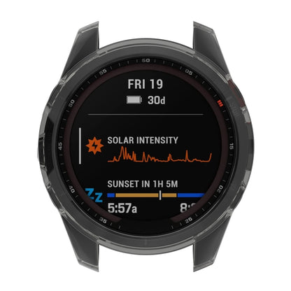 For Garmin Fenix 7 Pro Half-Package TPU Watch Protective Case(Transparent Blue) - Watch Cases by buy2fix | Online Shopping UK | buy2fix