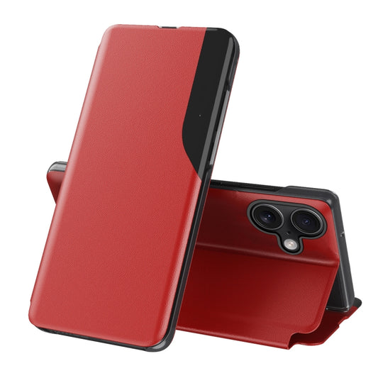 For iPhone 16 Plus Side Display Flip Leather Phone Case(Red) - More iPhone Cases by buy2fix | Online Shopping UK | buy2fix