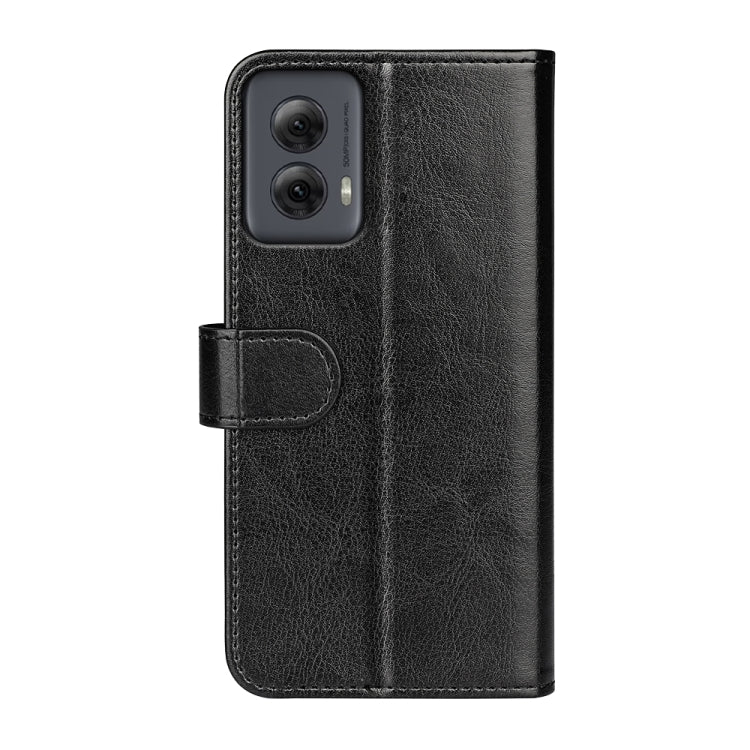 For Motolora Moto G Power 5G 2024 R64 Texture Horizontal Flip Leather Phone Case(Black) - Motorola Cases by buy2fix | Online Shopping UK | buy2fix