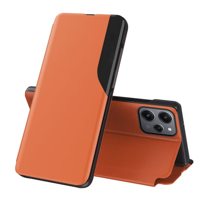 For Xiaomi Redmi Note 12 4G Attraction Flip Holder Leather Phone Case(Orange) - Xiaomi Cases by buy2fix | Online Shopping UK | buy2fix