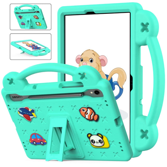 For Samsung Galaxy Tab S9 FE / X510N Handle Kickstand Children EVA Shockproof Tablet Case(Mint Green) - Galaxy Tab S9 FE by buy2fix | Online Shopping UK | buy2fix