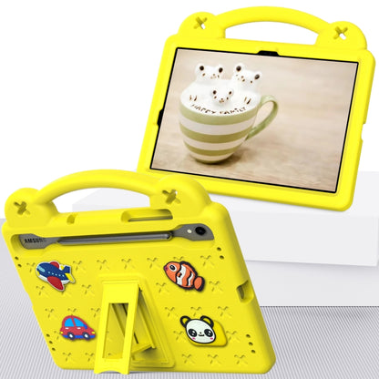 For Samsung Galaxy Tab S9 FE / X510N Handle Kickstand Children EVA Shockproof Tablet Case(Yellow) - Galaxy Tab S9 FE by buy2fix | Online Shopping UK | buy2fix