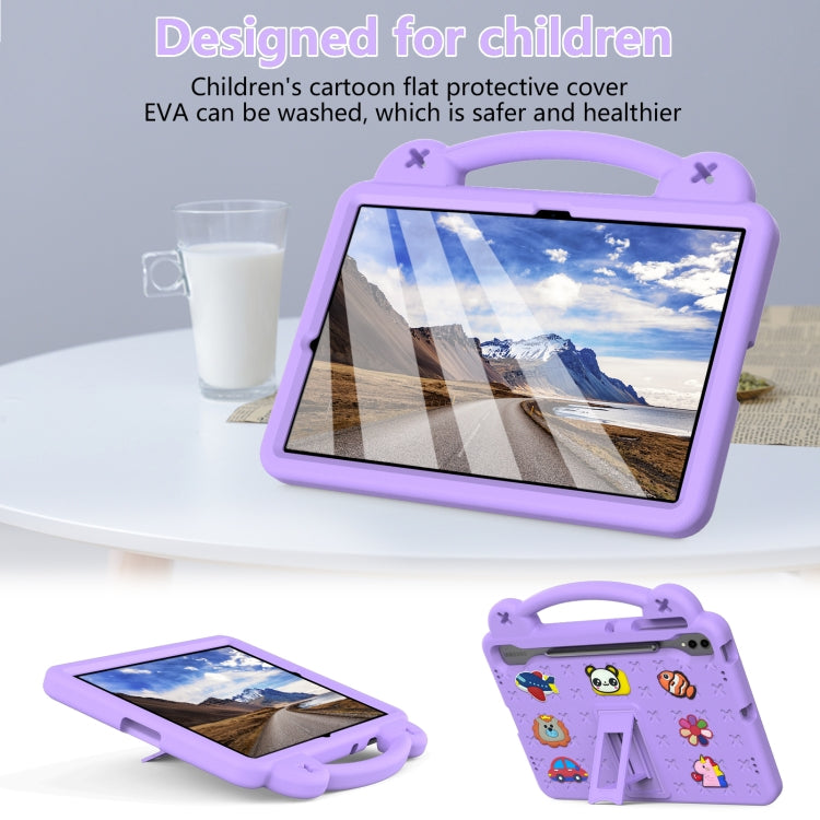 For Samsung Galaxy Tab S9+ 12.4 X810 Handle Kickstand Children EVA Shockproof Tablet Case(Light Purple) - Galaxy Tab S9+ Cases by buy2fix | Online Shopping UK | buy2fix