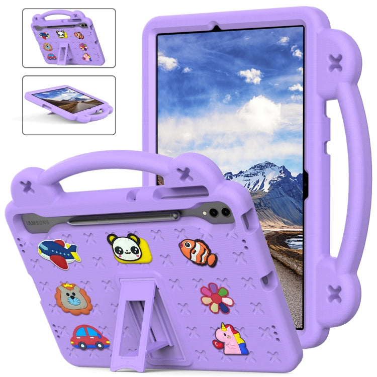 For Samsung Galaxy Tab S10+12.4 X820 Handle Kickstand Children EVA Shockproof Tablet Case(Light Purple) - Tab S10+ Cases by buy2fix | Online Shopping UK | buy2fix