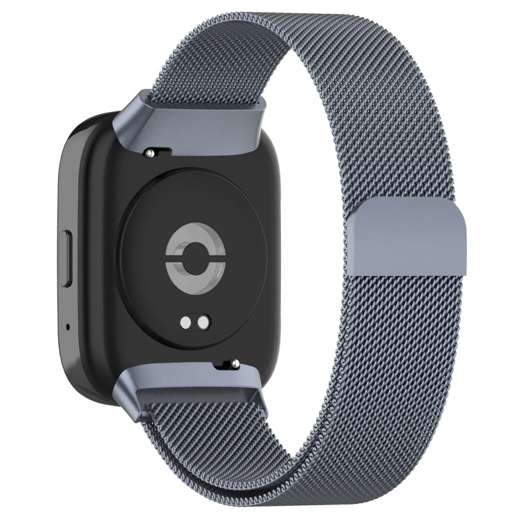 For Redmi Watch 3 Active Milan Magnetic Steel Mesh Watch Band(Gray) - Watch Bands by buy2fix | Online Shopping UK | buy2fix