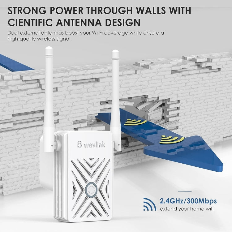 WAVLINK WN578W2 For Home Office N300 WiFi Wireless AP Repeater Signal Booster, Plug:AU Plug - Wireless Routers by WAVLINK | Online Shopping UK | buy2fix