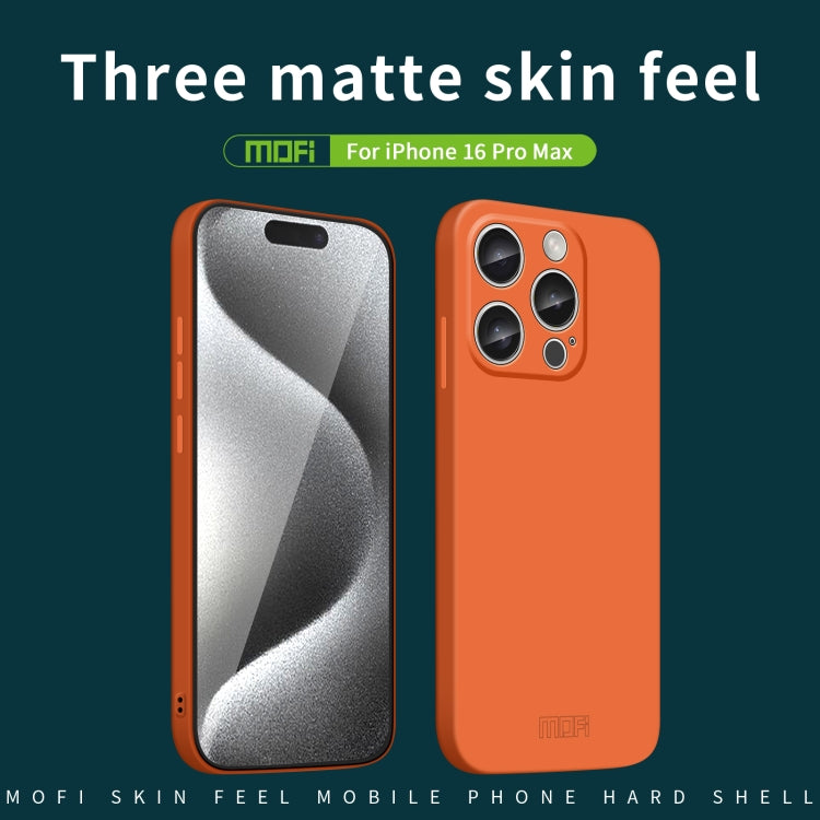 For iPhone 16 Pro Max MOFI Qin Series Skin Feel All-inclusive PC Phone Case(Orange) - iPhone 16 Pro Max Cases by MOFI | Online Shopping UK | buy2fix