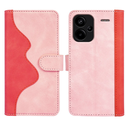 For Xiaomi Redmi Note 13 Pro+ Stitching Horizontal Flip Leather Phone Case(Red) - Note 13 Pro+ Cases by buy2fix | Online Shopping UK | buy2fix