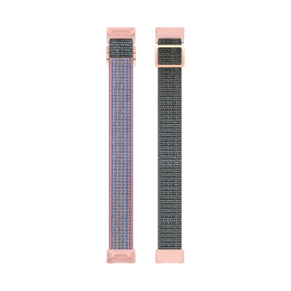 For Fitbit Charge 6 Elastic Nylon Braid Watch Band(Pink) - Watch Bands by buy2fix | Online Shopping UK | buy2fix