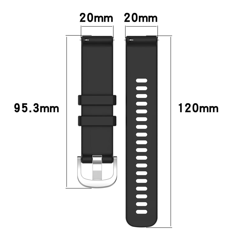 For Garmin Vivomove3 / Garminmove3 Liquid Glossy Silver Buckle Silicone Watch Band(Gray) - Watch Bands by buy2fix | Online Shopping UK | buy2fix