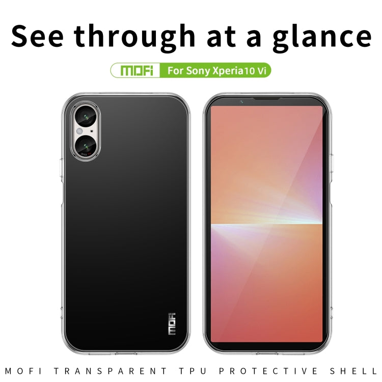 For Sony Xperia 10 VI MOFI Ming Series Ultra-thin TPU Phone Case(Transparent) - Sony Cases by MOFI | Online Shopping UK | buy2fix