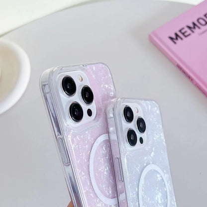 For iPhone 15 Shell Texture MagSafe TPU Phone Case(Dazzling) - iPhone 15 Cases by buy2fix | Online Shopping UK | buy2fix