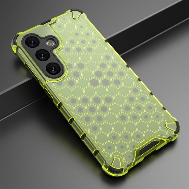 For Samsung Galaxy S24 5G Shockproof Honeycomb Phone Case(Green) - Galaxy S24 5G Cases by buy2fix | Online Shopping UK | buy2fix