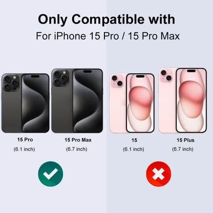 For iPhone 15 Pro / 15 Pro Max NORTHJO Camera Lens Protector Tempered Glass CD Vein Metal Ring Film(Colorful) - iPhone 15 Pro Tempered Glass by NORTHJO | Online Shopping UK | buy2fix