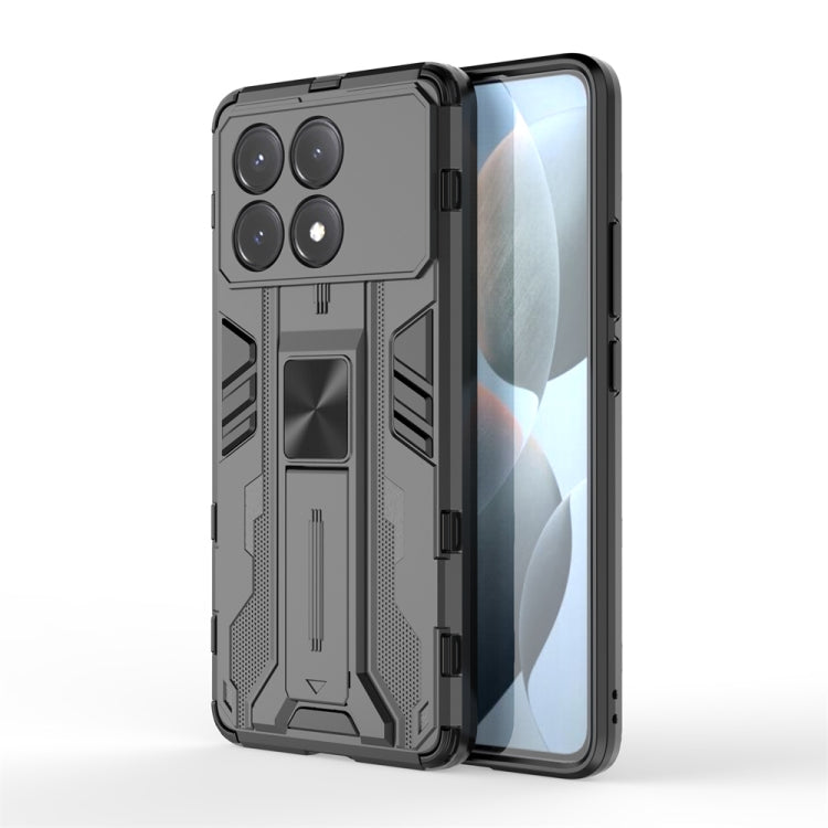 For Redmi K70E Supersonic Armor PC Hybrid TPU Phone Case(Black) - K70E Cases by buy2fix | Online Shopping UK | buy2fix