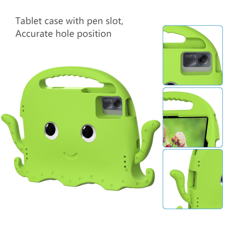 For Samsung Galaxy Tab S9 / S9 FE / S7 / S8 Octopus Style EVA Hybrid PC Shockproof Tablet Case with Strap(Grass Green) - Galaxy Tab S9 Cases by buy2fix | Online Shopping UK | buy2fix