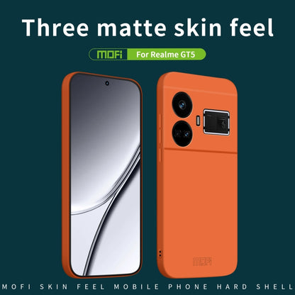 For Realme GT5 MOFI Qin Series Skin Feel All-inclusive PC Phone Case(Black) - Realme Cases by MOFI | Online Shopping UK | buy2fix
