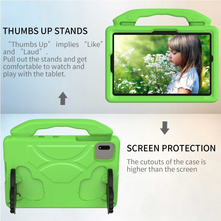 For Samsung Galaxy Tab S9 FE 11.0 2023 Thumb Bracket EVA Shockproof Tablet Case(Green) - Galaxy Tab S9 FE by buy2fix | Online Shopping UK | buy2fix