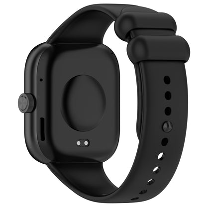 For Redmi Watch 4 Solid Color Liquid Silicone Watch Band(Black) - Watch Bands by buy2fix | Online Shopping UK | buy2fix