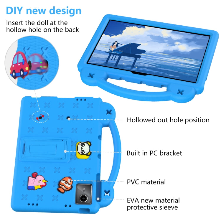 For Lenovo Tab M11 / Xiaoxin Pad 2024 Handle Kickstand Children EVA Shockproof Tablet Case(Sky Blue) - Lenovo by buy2fix | Online Shopping UK | buy2fix