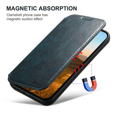 For iPhone 16 Pro Max Suteni J05 Leather Magnetic MagSafe Phone Case(Blue) - iPhone 16 Pro Max Cases by Suteni | Online Shopping UK | buy2fix