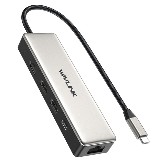 WAVLINK WL-UHP3414 100W Power 10Gbps 4K HDMI USB-C Dock HUB 3xUSB3.2 Gen 2 + 2.5G Ethernet Port - USB HUB by WAVLINK | Online Shopping UK | buy2fix