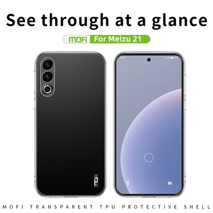 For Meizu 21 MOFI Ming Series Transparent Ultra-thin TPU Phone Case(Transparent) - Meizu by MOFI | Online Shopping UK | buy2fix