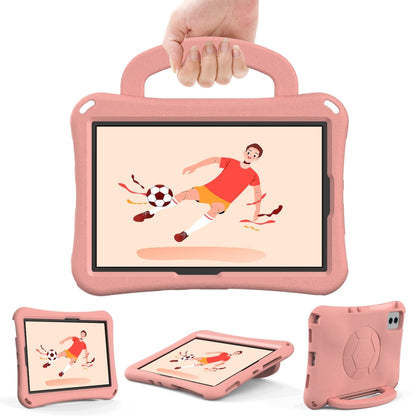 For Samsung Galaxy Tab S9 FE 11 X510 2023 Handle Football Shaped EVA Shockproof Tablet Case(Light Pink) - Galaxy Tab S9 FE by buy2fix | Online Shopping UK | buy2fix