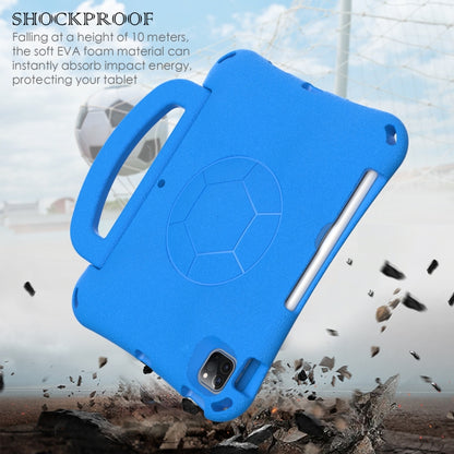 For iPad Air 11 2024 Handle Football Shaped EVA Shockproof Tablet Case(Blue) - iPad Air 11 2024 Cases by buy2fix | Online Shopping UK | buy2fix