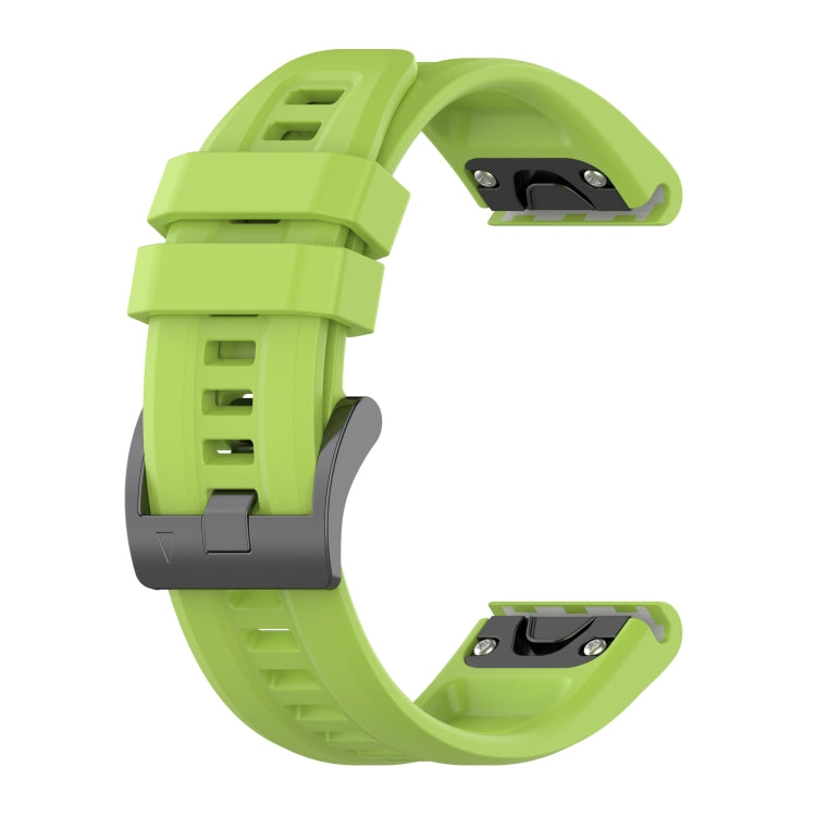For Garmin Descent G1 / G1 Solar Solid Color Black Buckle Silicone Quick Release Watch Band(Lime green) - Watch Bands by buy2fix | Online Shopping UK | buy2fix