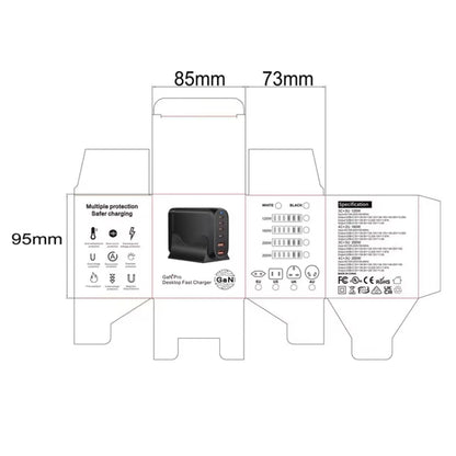 GaN PD100W Type-C x 3 + USB x 3 Multi Port Laptop Adapter, Plug Size:AU Plug - Universal Power Adapter by buy2fix | Online Shopping UK | buy2fix