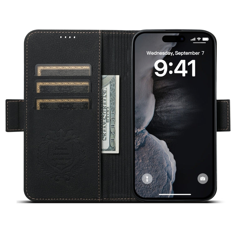 For iPhone 13 Pro Max SUTENI J07 Multifunctional Horizontal Flip Magsafe Leather Phone Case(Black) - iPhone 13 Pro Max Cases by Suteni | Online Shopping UK | buy2fix