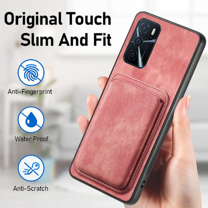 For OPPO Find X5 Pro Retro Leather Card Bag Magnetic Phone Case(Pink) - OPPO Cases by buy2fix | Online Shopping UK | buy2fix