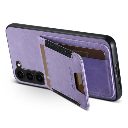 For Samsuny Galaxy S24+ 5G Suteni H03 Litchi Leather Card Bag Stand Back Phone Case(Purple) - Galaxy S24+ 5G Cases by Suteni | Online Shopping UK | buy2fix