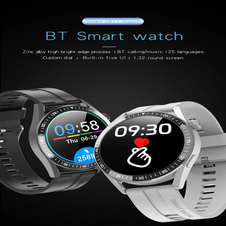 GT3 1.32 inch Color Screen Smart Watch, Support Bluetooth Call / Heart Rate / Blood Pressure / Blood Oxygen Monitoring(Black) - Smart Watches by buy2fix | Online Shopping UK | buy2fix